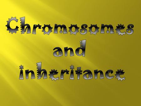 Chromosomes and inheritance.