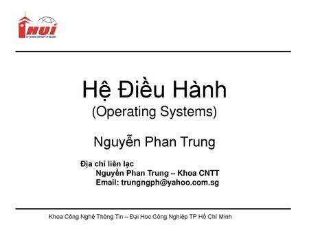 Hệ Điều Hành (Operating Systems)