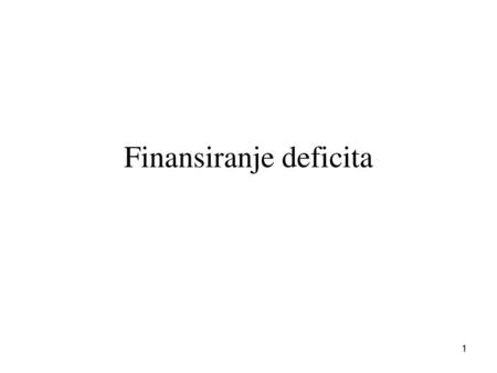 Finansiranje deficita