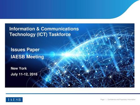 Information & Communications Technology (ICT) Taskforce