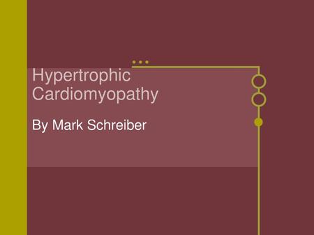 Hypertrophic Cardiomyopathy