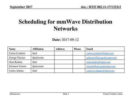 Scheduling for mmWave Distribution Networks