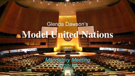 Glenda Dawson’s Mandatory Meeting 1/22/18