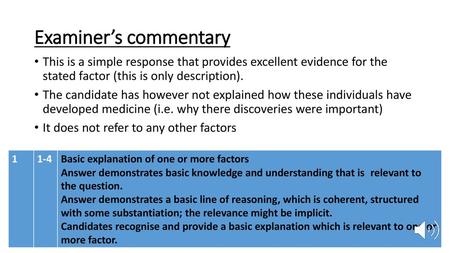 Examiner’s commentary