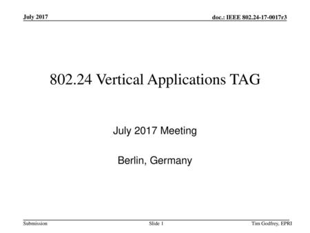 Vertical Applications TAG