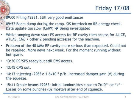 LHC Morning Meeting - G. Arduini