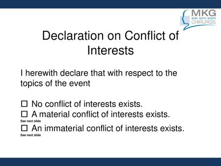 Declaration on Conflict of Interests