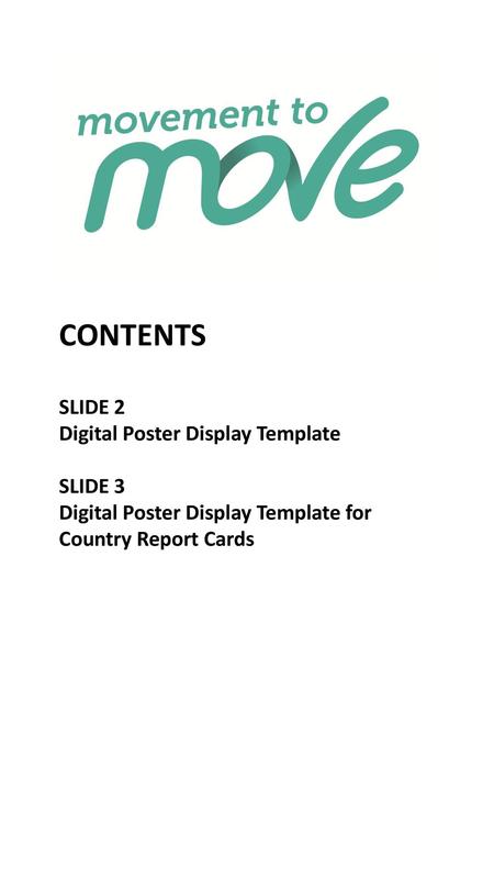 CONTENTS SLIDE 2 Digital Poster Display Template SLIDE 3