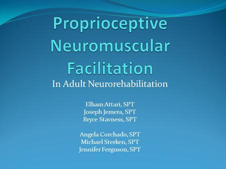 Proprioceptive Neuromuscular Facilitation