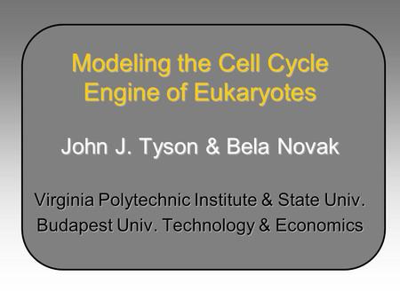 Modeling the Cell Cycle Engine of Eukaryotes