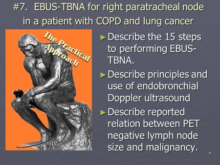 Describe the 15 steps to performing EBUS-TBNA.