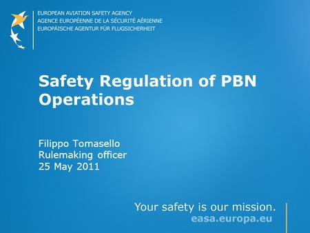 Safety Regulation of PBN Operations