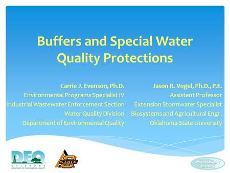 Buffers and Special Water Quality Protections