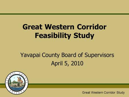 Great Western Corridor Feasibility Study