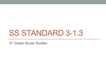 SS STANDARD 3-1.3 3 rd Grade Social Studies. Interactions between the people and the landscape of SC The physical geography of SC affected where the Native.