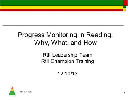 Progress Monitoring in Reading: Why, What, and How