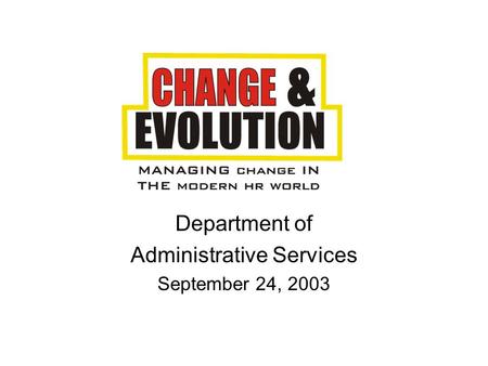 Department of Administrative Services September 24, 2003.