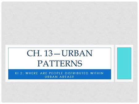 KI 2: Where are people distributed within urban areas?