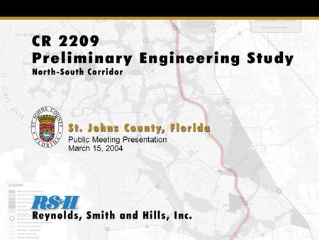 Public Meeting Presentation March 15, 2004. Project Location Project Purpose –Traffic reliever to I-95 –Integrate road with the Northwest Sector Plan.