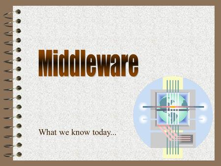 What we know today.... January 8, 2001Computing Services2  Review of Application Components  Review of Middleware Categories  Capabilities  Recommendation.