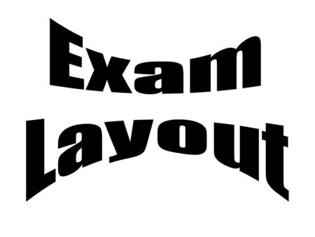 Exam Layout.