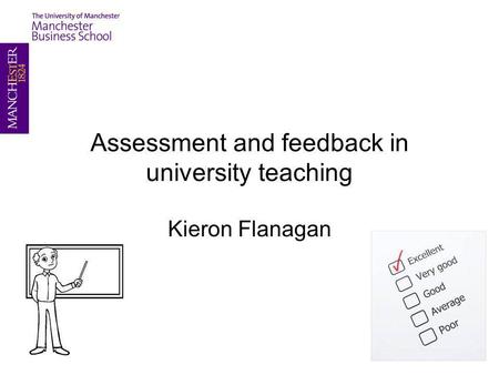 Assessment and feedback in university teaching