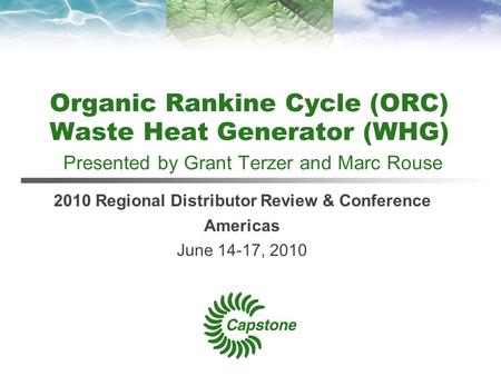 Waste Heat Generator (WHG)