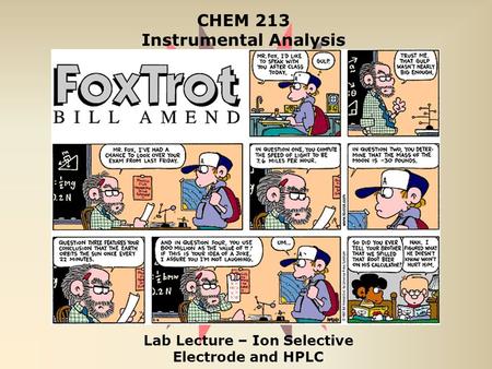 CHEM 213 Instrumental Analysis