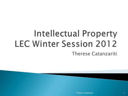 Therese Catanzariti 1. Ms Therese Catanzariti, Barrister Therese Catanzariti2 Chambers13 Wentworth Chambers 174 – 180 Phillip Street Sydney NSW 2000 Tel(02)