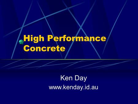 High Performance Concrete