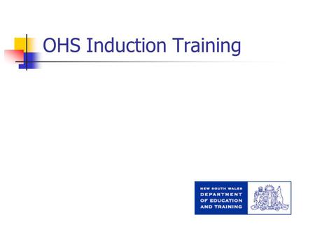 OHS Induction Training