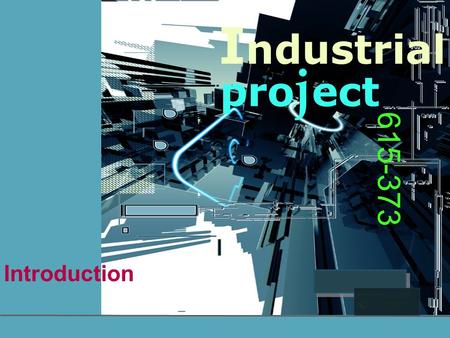 I ndustrial pro j ect 615-373 Introduction. Content Overview of timeline (before semester 2, 2006) How to: –Form groups –Tender projects Dossier Review.