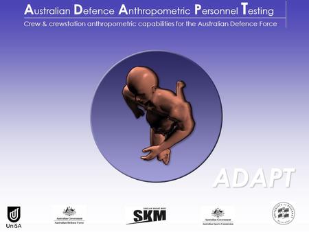 A ustralian D efence A nthropometric P ersonnel T esting Crew & crewstation anthropometric capabilities for the Australian Defence Force ADAPT.