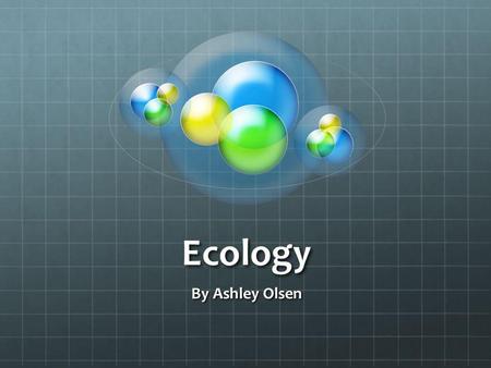 Ecology By Ashley Olsen.