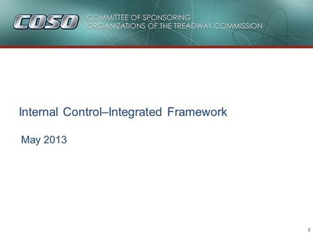 Internal Control–Integrated Framework