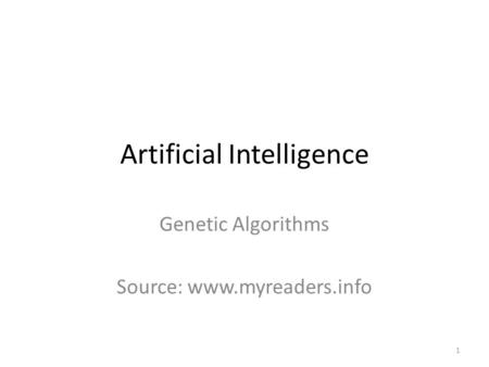 Artificial Intelligence