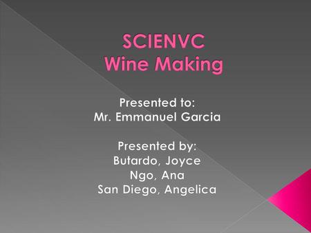 Wine has importance in several social and religious contexts in our society today, as it has for thousands of years. The basic fermentation process whereby.