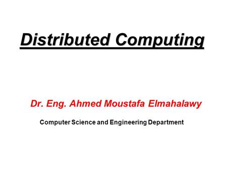 Distributed Computing