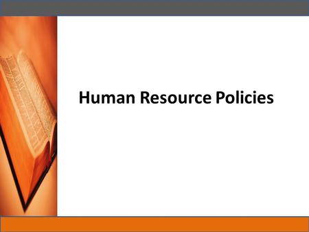 Human Resource Policies