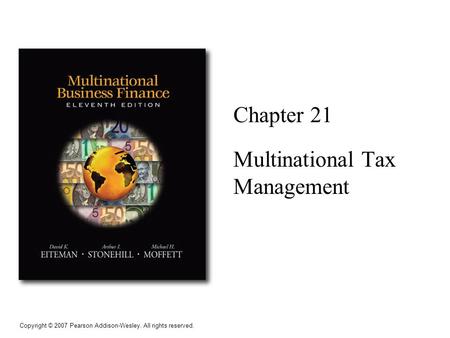 Multinational Tax Management