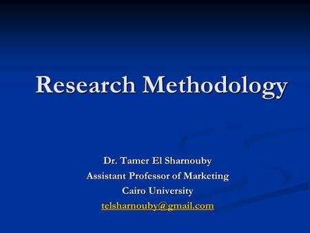 Assistant Professor of Marketing