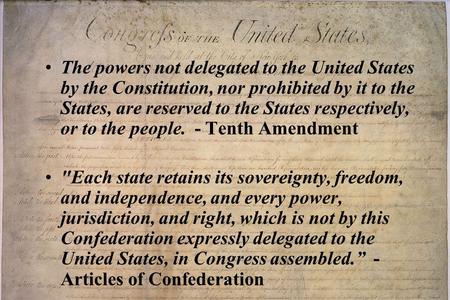 The powers not delegated to the United States by the Constitution, nor prohibited by it to the States, are reserved to the States respectively, or to.