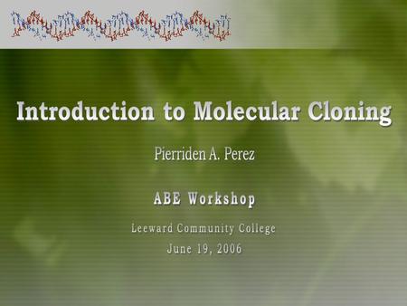 Technique involving the insertion of a fragment of foreign DNA into a vector capable of replicating autonomously in a host cell (usually Escherichia coli.