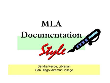 MLA Documentation Style