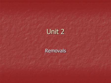 Unit 2 Removals. Sovereignty of Indian Nations The United States claims never to have conquered the native Americans. The United States claims never to.