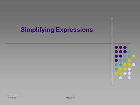 Simplifying Expressions