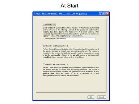 At Start. Click within the table Add inert species Add Site Symbol s Add Particulat e automatically collects all the species after clicking on “Pre-process”