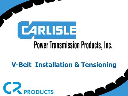 V-Belt Installation & Tensioning