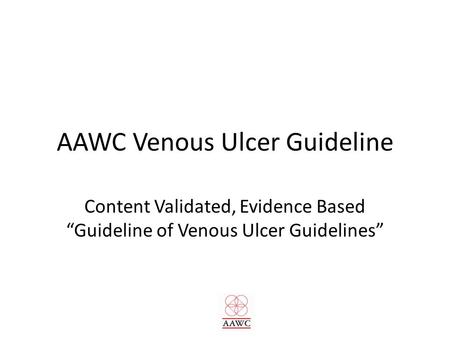 AAWC Venous Ulcer Guideline