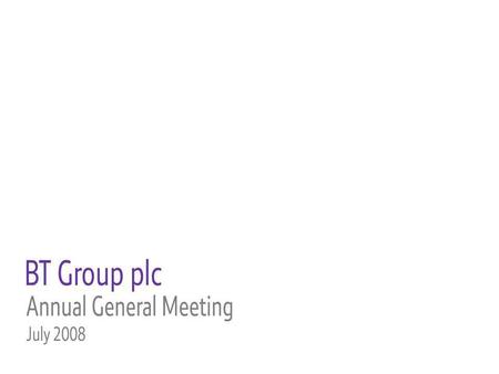 Sir Michael Rake Chairman Business Performance Revenues up by 2% to £20.7 billion Pre-tax profit* £2.5 billion Earnings per share* up 5% at 23.9p Free.